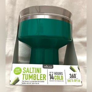 Saltini Margarita Reduce Vacuum Insulated Stainless Steel Tumbler 16 oz. Green